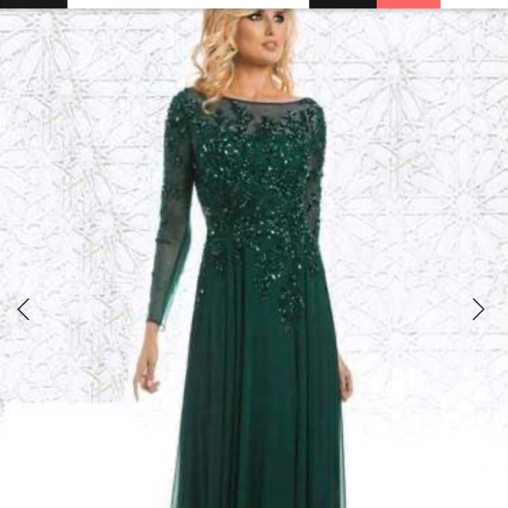 CoutureCandy Emerald Gown- NWT